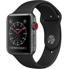 Б/У Смарт-часы Apple Watch Series 3 GPS + Cellular 42mm Space Gray Aluminum w. Black Sport B. (MQK22)