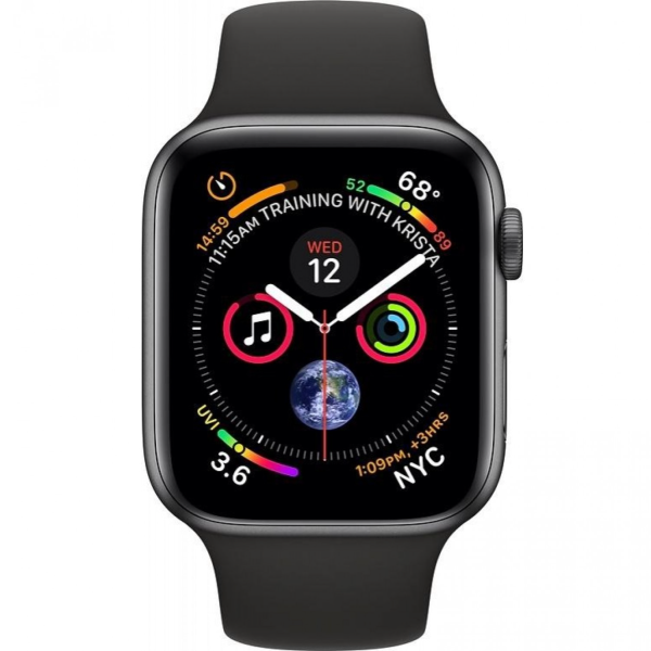  Б/У Смарт-часы Apple Watch Series 4 GPS + LTE 44mm Gray Alum. w. Black Sport b. Gray Alum. (MTUW2, MTVU2)