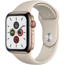Б/У Смарт-часы Apple Watch Series 5 LTE 44mm Gold Steel w. Stone b.- Gold Steel (MWW52)