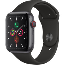 Б/У Смарт-часы Apple Watch Series 5 LTE 44mm Space Gray Aluminum w. Black b.- Space Gray Aluminum (MWW12)