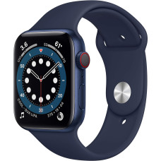 Б/У Смарт-часы Apple Watch Series 6 GPS + Cellular 44mm Blue Aluminum Case w. Deep Navy Sport B. (M07J3)