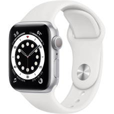 Б/У Смарт-часы Apple Watch Series 6 GPS 40mm Silver Aluminum Case w. White Sport B. (MG283)