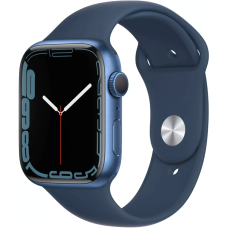 Смарт-часы Apple Watch Series 7 GPS 41mm Blue Aluminum Case w. Abyss Blue Sport Band (MKN13) (Open-Box)