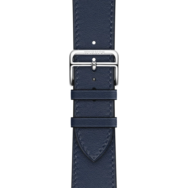 Смарт-часы Apple Watch Hermes Series 7 LTE 45mm Space Black Stainless Steel Case w. Navy Swift Single Tour (MKMW3)