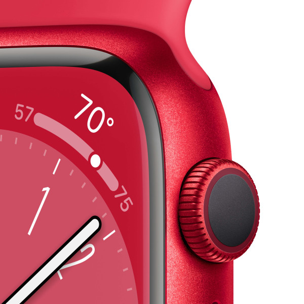 Смарт-часы Apple Watch Series 8 GPS 41mm PRODUCT RED Aluminum Case w. PRODUCT RED S. Band - M/L (MNUH3)
