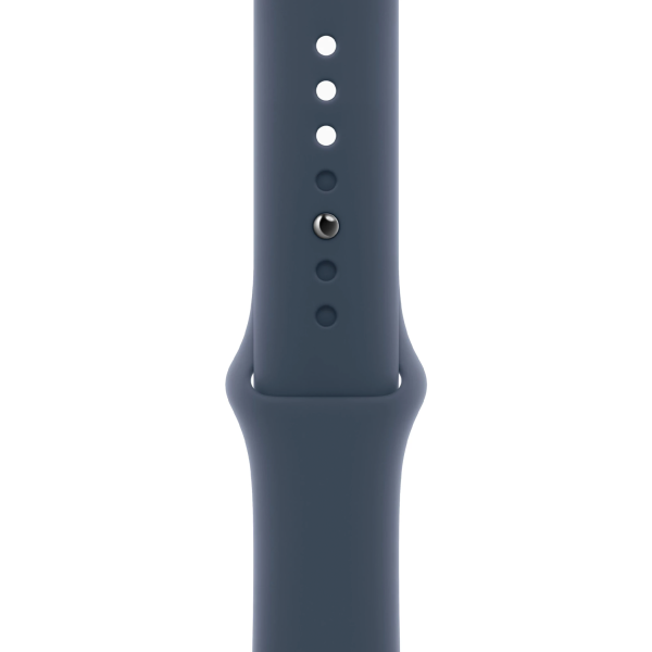 Смарт-часы Apple Watch Series 9 GPS 41mm Silver Aluminum Case w. Storm Blue S. Band - S/M (MR903)