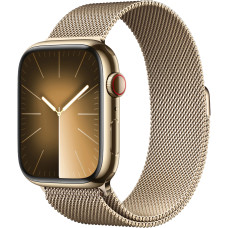 Смарт-часы Apple Watch Series 9 GPS + Cellular 41mm Gold S. Steel Case w. Gold Milanese Loop (MRJ73)