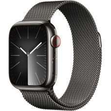 Смарт-часы Apple Watch Series 9 GPS + Cellular 41mm Graphite S. Steel Case w. Graphite Milanese Loop (MRJA3)