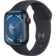 Смарт-часы Apple Watch Series 9 GPS + Cellular 45mm Midnight Alu. Case w. Midnight S. Band - M/L (MRMD3)