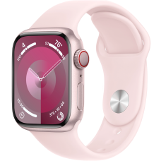Смарт-часы Apple Watch Series 9 GPS + Cellular 41mm Pink Alu. Case w. Light Pink Sport Band - M/L (MRJ03)