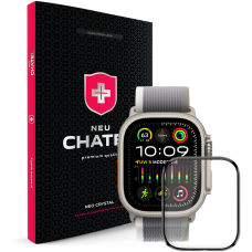 NEU Chatel Corning Gorilla HD Glass Protector for Apple Watch Ultra 49mm, Black